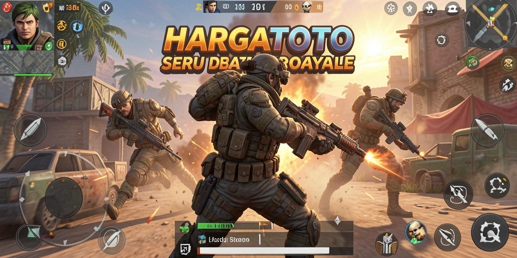 Tampilan gameplay HARGATOTO yang mendebarkan dalam pertempuran Battle Royale.