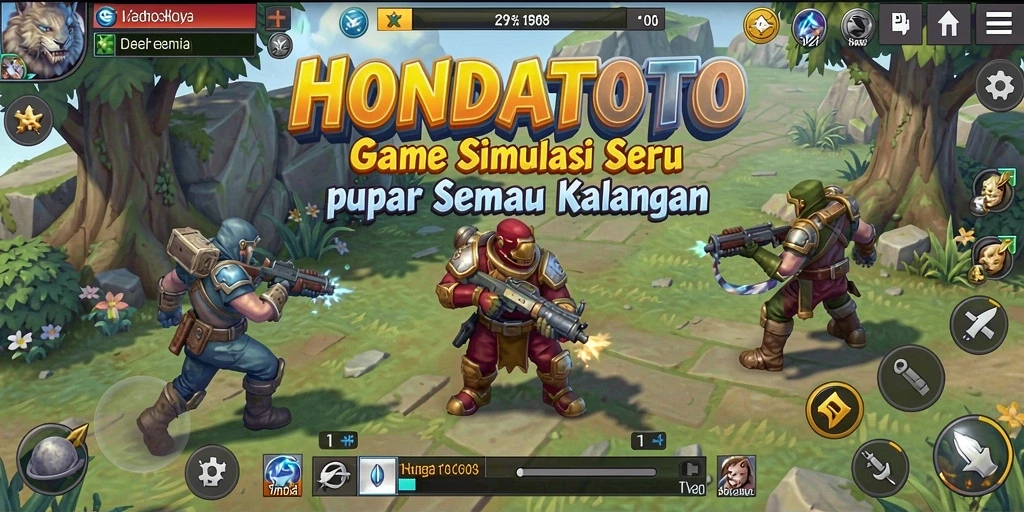 Screenshot utama HONDATOTO menampilkan gameplay yang menarik dengan grafis yang mendetail.