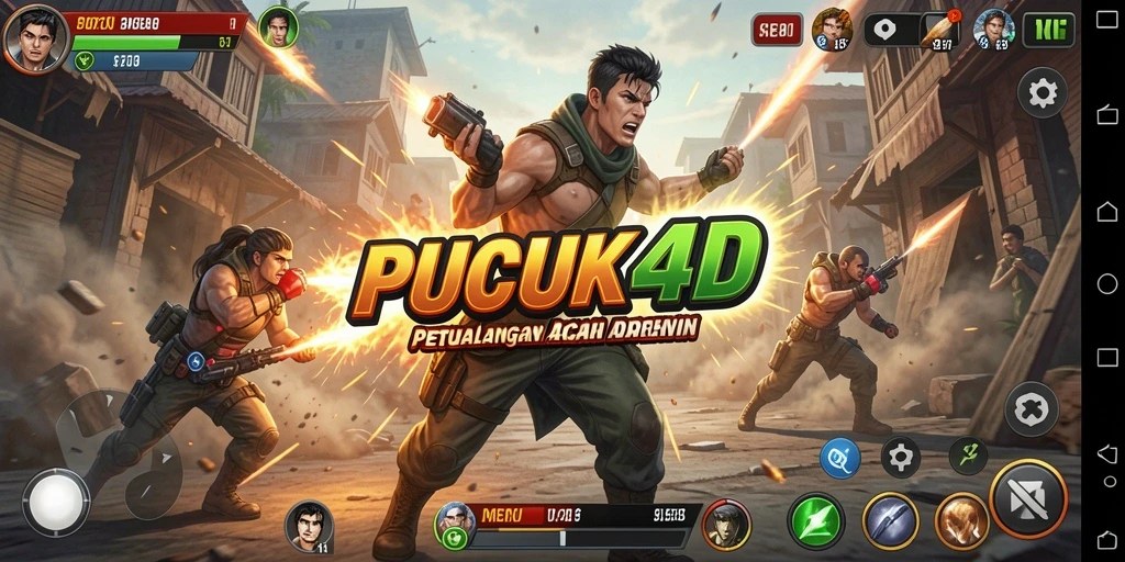 Tampilan aksi seru dalam PUCUK4D dengan karakter beragam dan grafis memukau.