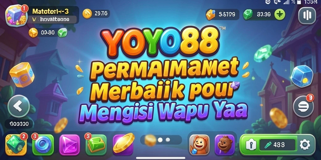 Tampilan gameplay <strong>YOYO88</strong> dengan grafis cerah dan efek menarik.
